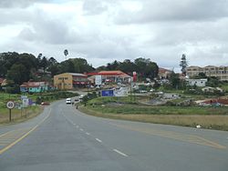 The N2 road about to enter Idutywa