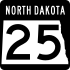 North Dakota Highway 25 marker