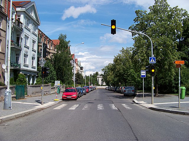 Pohled od ulice K Brusce