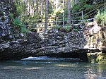 Natural bridge on the Schwarzwasserbach