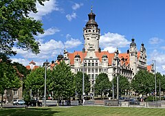 Leipzig germany. Новая ратуша Лейпциг. Лейпциг город в Германии. Лейпциг Саксония Германия. Лейпциг Германия достопримечательности.