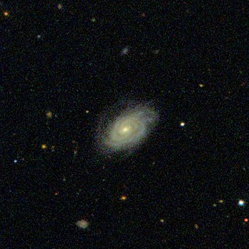 Sloan Digitalised Sky Survey image of NGC 7840, spanning 2.4' by 2.4'.