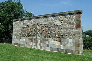 The NIST stone test wall. Nist stone test wall.jpg