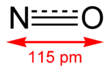 Stick model of nitric oxide