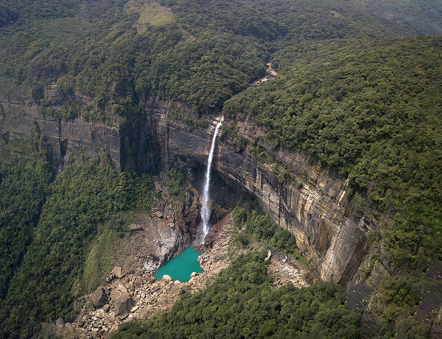Aerial View of NohKaLikai Falls