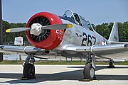 North American T-6 Texan named Nella, tail number 24125, owned by the Commemorative Air Force. In Brunswick, Georgia, US, May 19, 2022