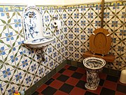 Toilet in Delftware style