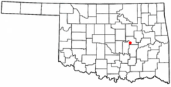 Bearden, Oklahoma'nın konumu