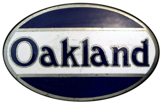 Oakland Motor Car Company Michigan carmaker and division of General Motors, active 1908-1931