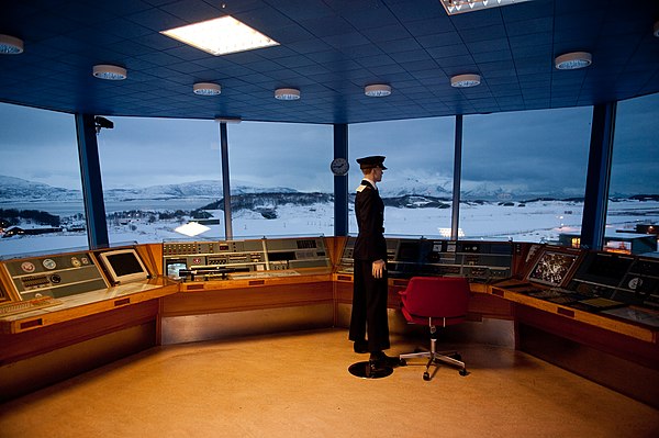 The old control tower in Bodø, now part of the Norwegian Aviation Museum