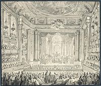 Η Βασιλική Όπερα κατά τη διάρκεια του εορτασμού του γάμου του Λουδοβίκου ΙΣΤ΄ και της Μαρίας-Αντουανέτας (1770)