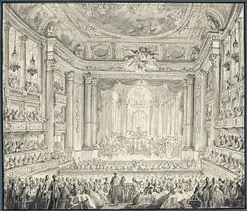 The Royal Opera during the celebration of the marriage of Louis XVI and Marie-Antoinette (1770)