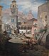 Marktplatz von Amalfi, Oswald Achenbach, Nat.-Gal., Berlin