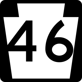 <span class="mw-page-title-main">Pennsylvania Route 46</span> State highway in Pennsylvania, US