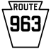 Pennsylvania Route 963 işaretçisi