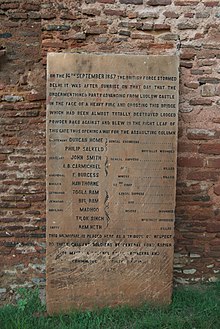 Plaque at Kashmere Gate, commemorating the 14 September 1857 attack on it by British Army during Indian Rebellion of 1857 PLAQUE KASHMIRI GATE.jpg