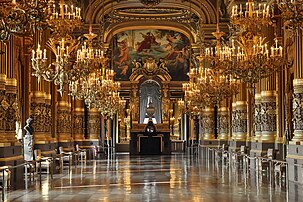 Grand foyer de l'opéra Garnier, Paris (définition réelle 2 048 × 1 366)