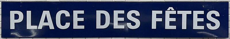 File:Panneau Station Métro Place Fêtes Ligne 7bis - Paris XIX (FR75) - 2022-06-18 - 2.jpg