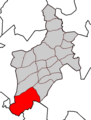 Localización da parroquia de Vizoño