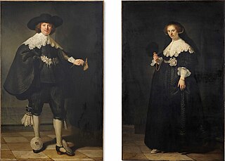 <i>Pendant portraits of Maerten Soolmans and Oopjen Coppit</i> Pair of paintings by Rembrandt