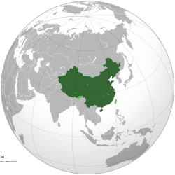 中華人民共和国の位置