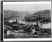 Photocopy of photograph, 1972. GRAFTON BRIDGE, 1890. (From the original collection of Mr. Ray Boliger, Grafton, WV) - Northwestern Virginia Railroad, Grafton Bridge, Spanning HAER WVA,46-GRAFT,2-5.tif