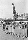 Pierre Payssé on parallel bars in 1909