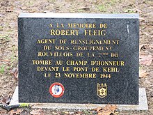 Plaque à la mémoire de Robert Fleig