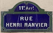 Plaque Rue Henri Ranvier - Paris XI (FR75) - 2021-06-20 - 1.jpg