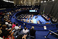 Visão panorâmica do plenário do Senado Federal.