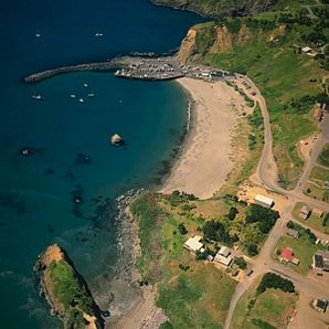 Aerial view of the port