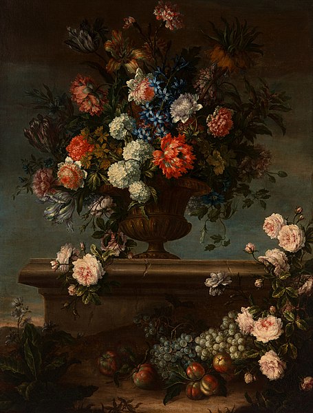 File:Previously attributed to Jean-Baptiste Monnoyer (1636-99) - Still Life with a Vase of Flowers - RCIN 401244 - Royal Collection.jpg