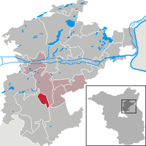 Poziția Rüdnitz pe harta districtului Barnim