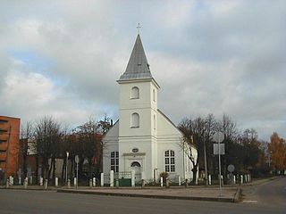 Daugavgrīva White Church Church in Riga, Latvia