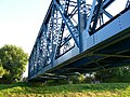English: Railway bridge over the river Morava in Litovel. Čeština: Železniční most přes řeku Moravu v Litovli.