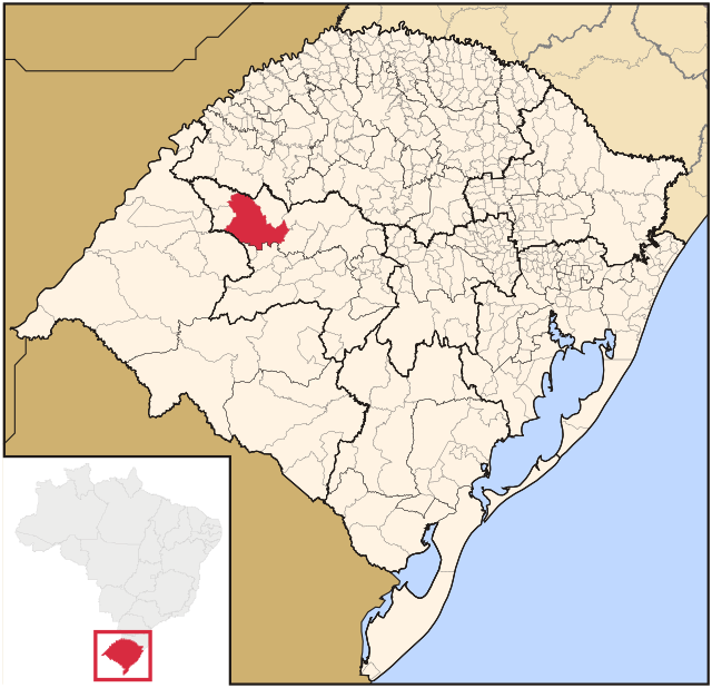 Poziția localității Santiago (Rio Grande do Sul)