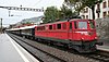 SBB Ae 6/6 "Appenzell Innerrhoden" in front of the Venice-Simplon-Orient-Express at Siders