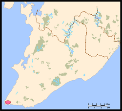 Localização de Barra (em vermelho) no município de Salvador.