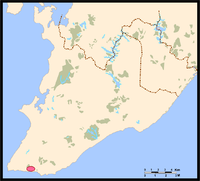 Localização do bairro (em vermelho)