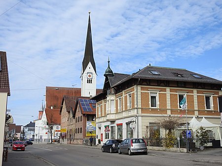 Schwabmünchen Luitpoldstr Nr 5 v SW, Stadtpfarrkirche