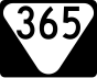 State Route 365 işaretçisi