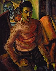 Self-portrait by painter Malvin Gray Johnson, 1934.