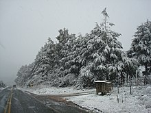 Carretera prop de la Serralada del Rio do Rastro, coberta de neu