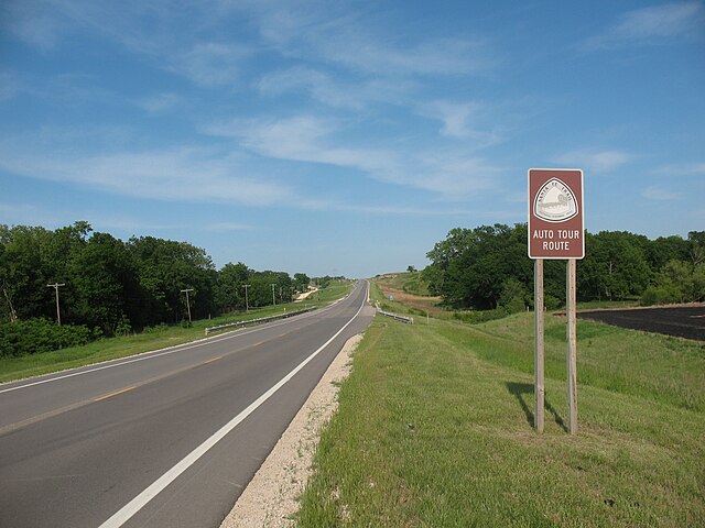 US 56 (Santa Fe Auto Tour Route) east of Council Grove, Kansas
