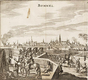 Assedio di Zaltbommel - Beleg van Bommel (Zaltbommel) nel 1599 (Johannes Janssonius).jpg