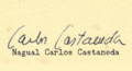 Carlos Castaneda aláírása