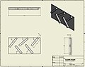 Slider Track: multi-view IDW drawing with dimensions