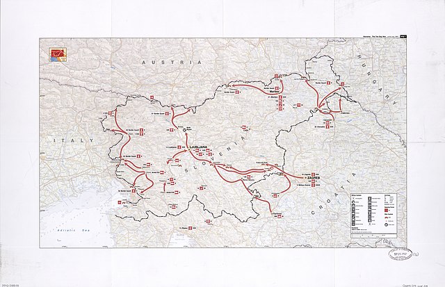 Harta Războiului din Slovenia