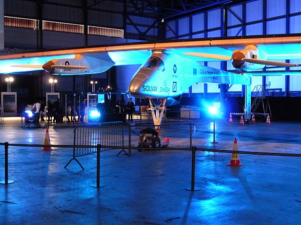 Solar Impulse 1 at Brussels Airport in May 2011.