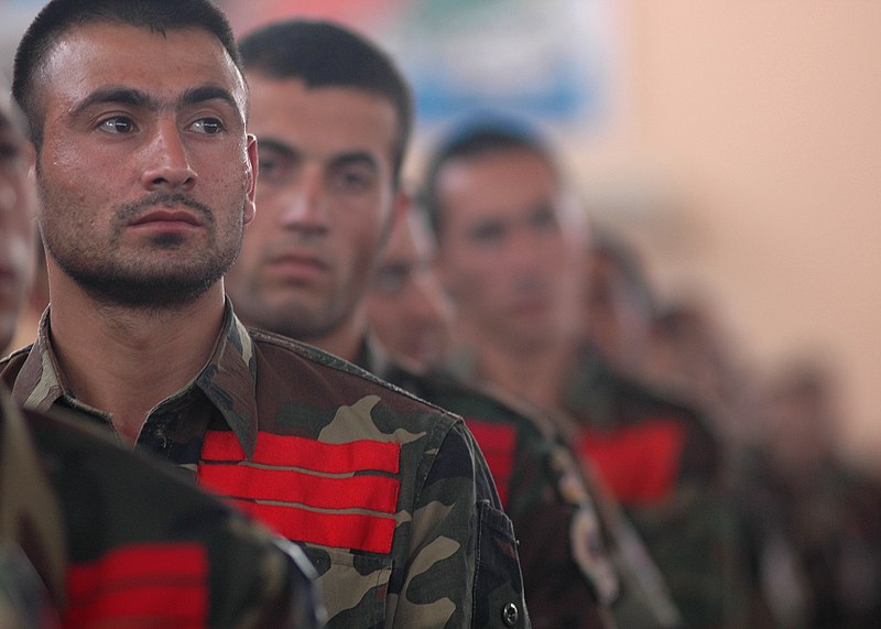 File:Some trainees from National Military Academy of Afghanistan(NMAA) listen to a speech (4724586008).jpg